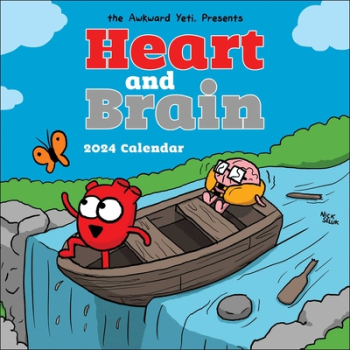 Heart and Brain 2024 Wall Calendar - Nick Seluk Author 