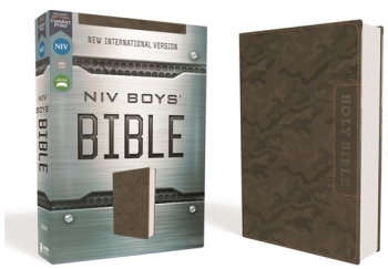 Niv Boys Bible Leathersoft Brown Camo Comfort Print - Zondervan Author 
