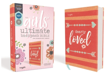 Niv Girls Ultimate Backpack Bible Faithgirlz Edition Compact Flexcover Coral Red Letter Edition 