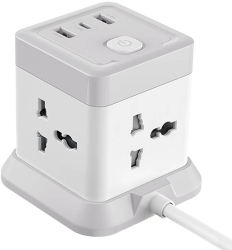 Priza Xo Wl20 4x prize AC 1x Usb-c 2x Usb-a 2500w alb