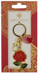 Breloc Happy & Bright trandafiri cu inimioare 