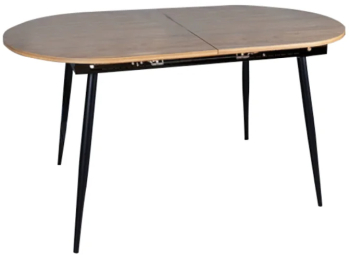 Masa dining pliabila stejar / neagra 150-190x75 cm TAMERON Sani 150-190 x 80 x 75 cm 