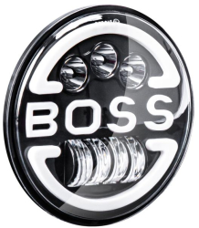 Lampa Suplimentara LED pentru Vehicule Off-Road ATV SSV cu inscriptie BOSS si functii Faza Lunga Faza Scurta Semnalizare Pozitie t 