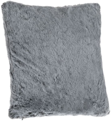 Perna Decorativa din Imitatie de Blana Rabbit Gri 40x40cm 