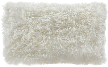 Perna Decorativa din Imitatie de Blana Shaggy Alba 50x30cm 