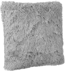 Perna Decorativa din Imitatie de Blana Shaggy Gri 51x51cm 
