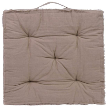 Perna pentru Podea din Bumbac Bej cu Franjuri 45x45cm 