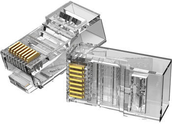 Conector UTP modular Rj45 Cat6 Pachet transparent de 50 