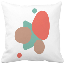 Perna Decorativa Abstracta 5 40x40 cm Alba Mata Husa Detasabila Burduf 