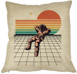 Perna Decorativa Astronaut To the Moon 40x40 cm Husa Detasabila Burduf 