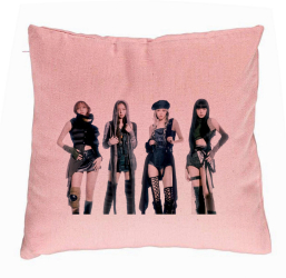 Perna Decorativa BlackPink 4 40x40 cm Roz Husa Detasabila Burduf 