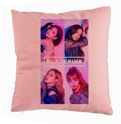 Perna Decorativa BlackPink 5 40x40 cm Roz Husa Detasabila Burduf 