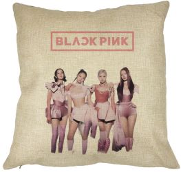 Perna Decorativa BlackPink Model 1 40x40 cm Husa Detasabila Burduf 