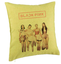 Perna Decorativa BlackPink Model 1 40x40 cm Verde Husa Detasabila Burduf