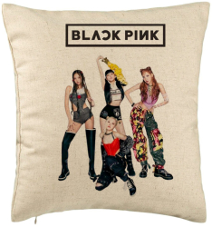 Perna Decorativa BlackPink Model 3 40x40 cm Bej Husa Detasabila Burduf 
