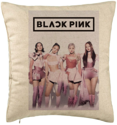 Perna Decorativa BlackPink Model 4 40x40 cm Bej Husa Detasabila Burduf 
