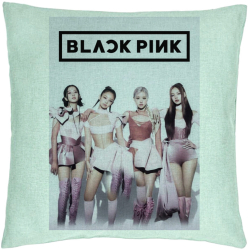 Perna Decorativa BlackPink Model 4 40x40 cm Verde Menta Husa Detasabila Burduf 