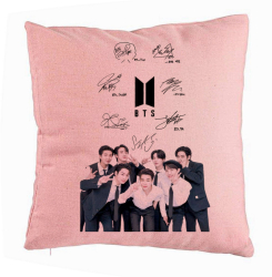 Perna Decorativa BTS Army 3 40x40 cm Roz Husa Detasabila Burduf 