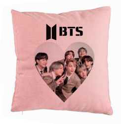 Perna Decorativa BTS Army 4 40x40 cm Roz Husa Detasabila Burduf 