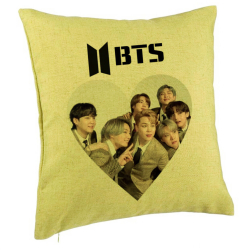 Perna Decorativa BTS Army 4 40x40 cm Verde Husa Detasabila Burduf 