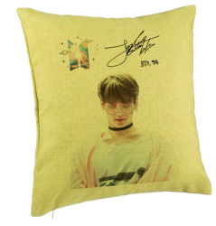 Perna Decorativa BTS Jungkook 2 40x40 cm Verde Husa Detasabila Burduf 