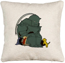 Perna Decorativa Canapea cu Full Metal Alchemist 40x40 cm Cu fermoar 