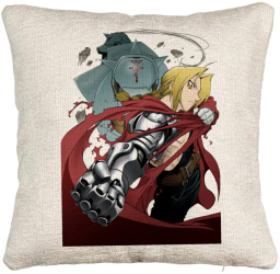Perna Decorativa Canapea cu Full Metal Alchemist Edward Elric 40x40 cm Cu fermoar 