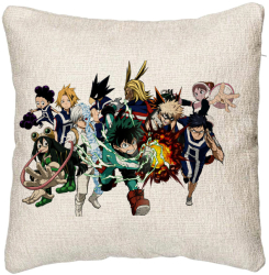 Perna Decorativa Canapea cu My Hero Academia Characters 40x40 cm Cu fermoar 