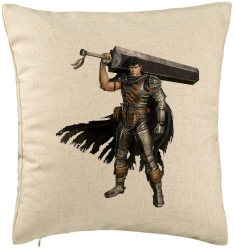 Perna Decorativa cu Berserk 2 40x40 cm Bej Husa Detasabila Burduf 