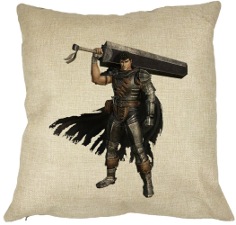 Perna Decorativa cu Berserk 2 40x40 cm Husa Detasabila Burduf 