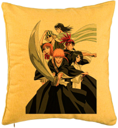Perna Decorativa cu Bleach Characters 40x40 cm Galben Husa Detasabila Burduf 