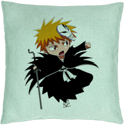 Perna Decorativa cu Bleach Mini Ichigo 40x40 cm Verde Menta Husa Detasabila Burduf 