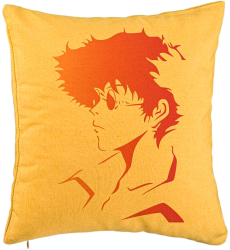 Perna Decorativa cu Cowboy Bebop 2 40x40 cm Galben Husa Detasabila Burduf 