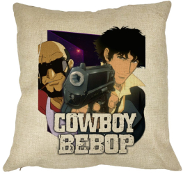 Perna Decorativa cu Cowboy Bebop 3 40x40 cm Husa Detasabila Burduf 