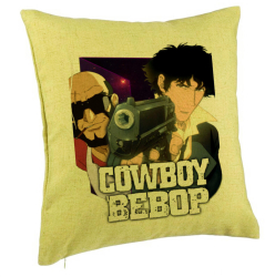 Perna Decorativa cu Cowboy Bebop 3 40x40 cm Verde Husa Detasabila Burduf 