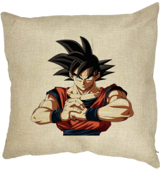 Perna Decorativa cu Dragonball Goku 2 40x40 cm Husa Detasabila Burduf 