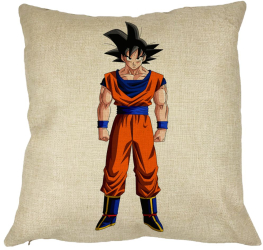 Perna Decorativa cu Dragonball Goku 40x40 cm Husa Detasabila Burduf 