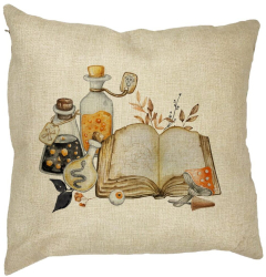 Perna Decorativa cu motiv de Halloween 11 40x40 cm Husa Detasabila Burduf 