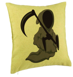 Perna Decorativa cu motiv Fantoma de Halloween 3 40x40 cm Verde Husa Detasabila Burduf 