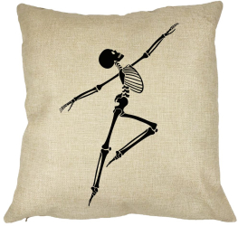 Perna Decorativa cu motiv Sechelet de Halloween 3 40x40 cm Husa Detasabila Burduf 