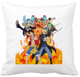 Perna Decorativa cu One Piece Cover 40x40 cm Alba Mata Husa Detasabila Burduf 