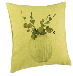 Perna Decorativa cu tematica de Craciun 11 40x40 cm Verde Husa Detasabila Burduf 