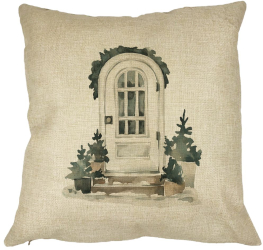 Perna Decorativa cu tematica de Craciun 3 40x40 cm Husa Detasabila Burduf 