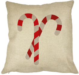 Perna Decorativa cu tematica de Craciun Acadele 40x40 cm Husa Detasabila Burduf 