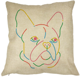 Perna Decorativa Doggo MultiColor 40x40 cm Husa Detasabila Burduf 