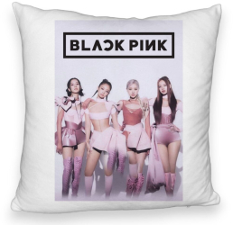 Perna Decorativa Fluffy BlackPink Model 4 40x40 cm Husa Detasabila Burduf 