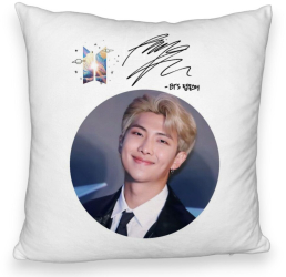 Perna Decorativa Fluffy BTS Kim 40x40 cm Husa Detasabila Burduf 