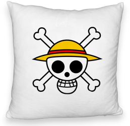 Perna Decorativa Fluffy cu One Piece 40x40 cm Alba Husa Detasabila Burduf 