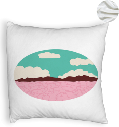 Perna Decorativa Fluffy Model Colorize 40x40 cm Alba Husa Detasabila Burduf 