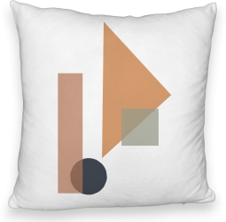 Perna Decorativa Fluffy Model Forme Geometrice 1 Multicolor 40x40 cm Alba Husa Detasabila Burduf 